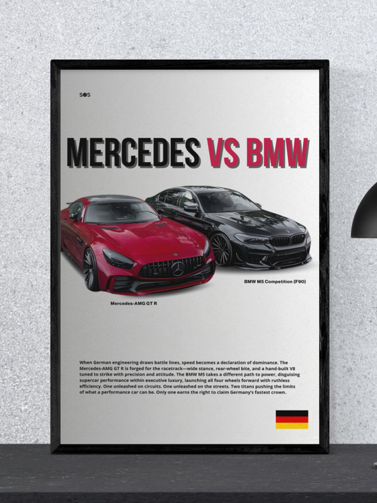 Mercedes vs BMW - Rival Edition Poster