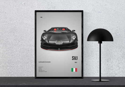 Aventador SVJ (Black) - 2021 Poster